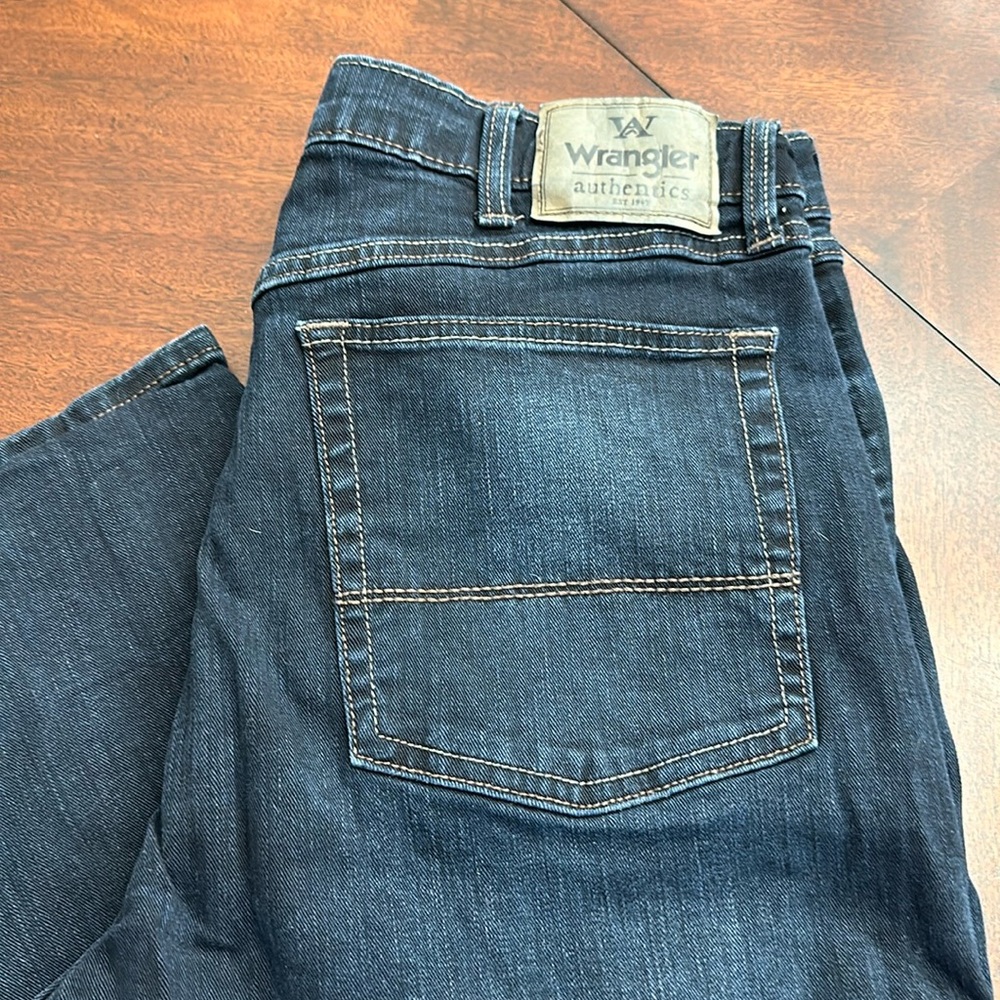 Wrangler Men's Straight Leg Blue Denim Normcore Jeans
